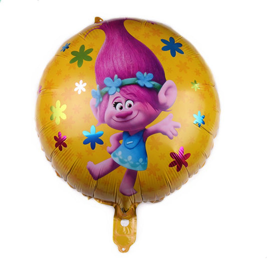Balon Foil Bulat Trolls Size 45 cm
