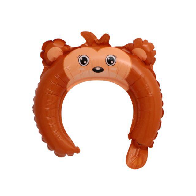 Balon Foil Bando / Headband Ballon Bentuk Kepala Hewan, Mickey, Minnie