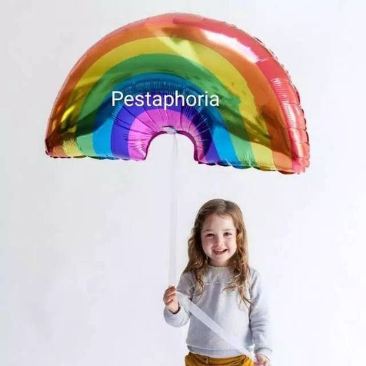 Balon Foil Rainbow / Pelangi Size Jumbo 93 cm / Rainbow Pastel 77 cm