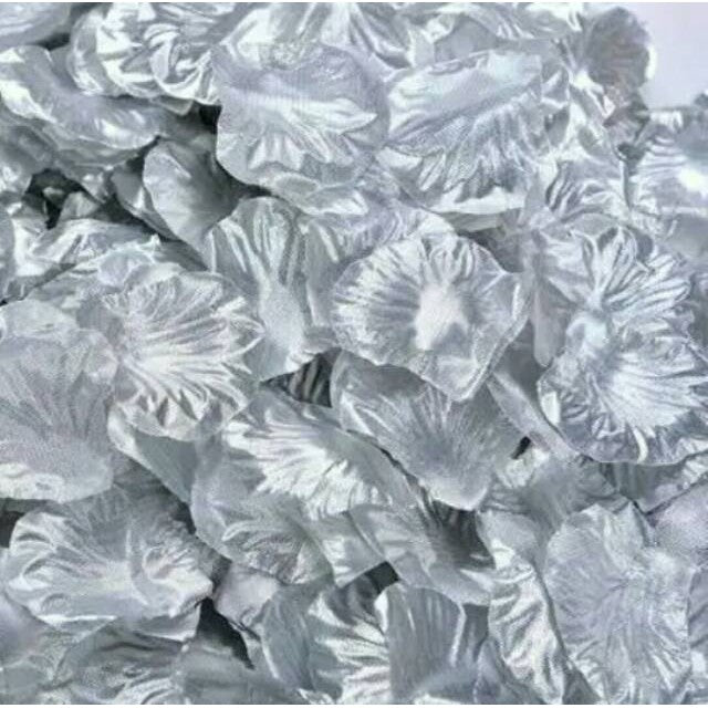 Rose Petal / Kelopak Bunga Mawar Sintestis / Tiruan warna Gold/Silver isi +/- 100 helai
