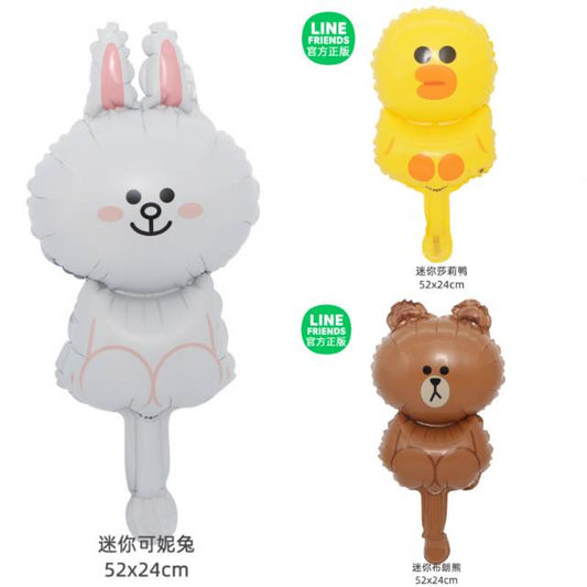 1 Set isi 3 Balon Foil Line Friends Cony, Brown, Sally Size Mini