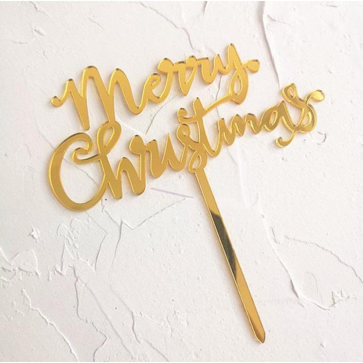 Cake Topper Acrylic / Topper Kue Akrilik Natal / Merry Christmas