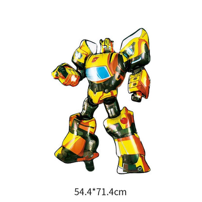 1 Set isi 5 Balon Foil Transformers Optimus Prime, Bumblebee, Megatron, Tank Size Jumbo