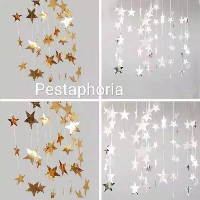 Star Party Garland Metalik 4 meter