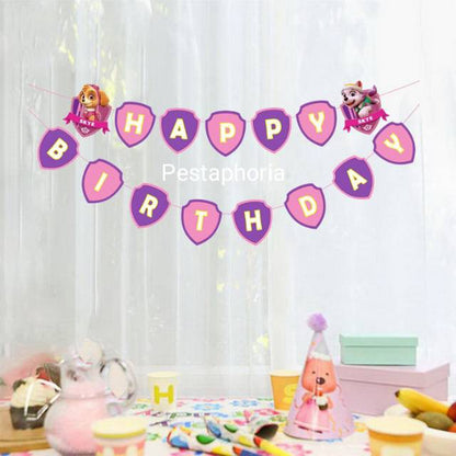 Bunting Flag / Banner Happy Birthday HBD Paw Patrol