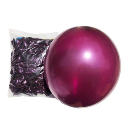 Balon Latex / Lateks Metalik 12 inch Warna Wine Red / Burgundy