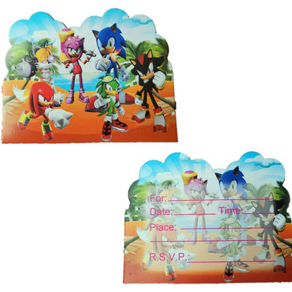 10 pcs Undangan Ulang Tahun / Invitation Birthday Card Karakter/Kartun