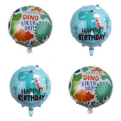 Balon Foil Bulat Dino / Dinosaurus / Dinosaur Kartun Size 45 cm