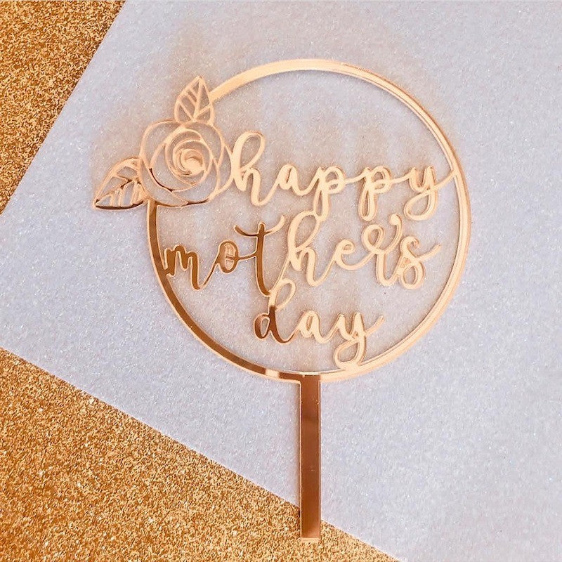 Cake Topper Acrylic / Topper Kue Akrilik Happy Mothers Day / Best Mom / We Love You Mommy / Daddy