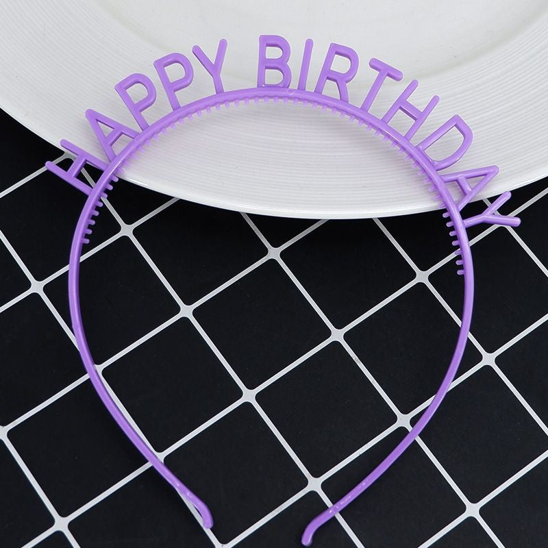 Bando Plastik / Headband Tulisan Happy Birthday