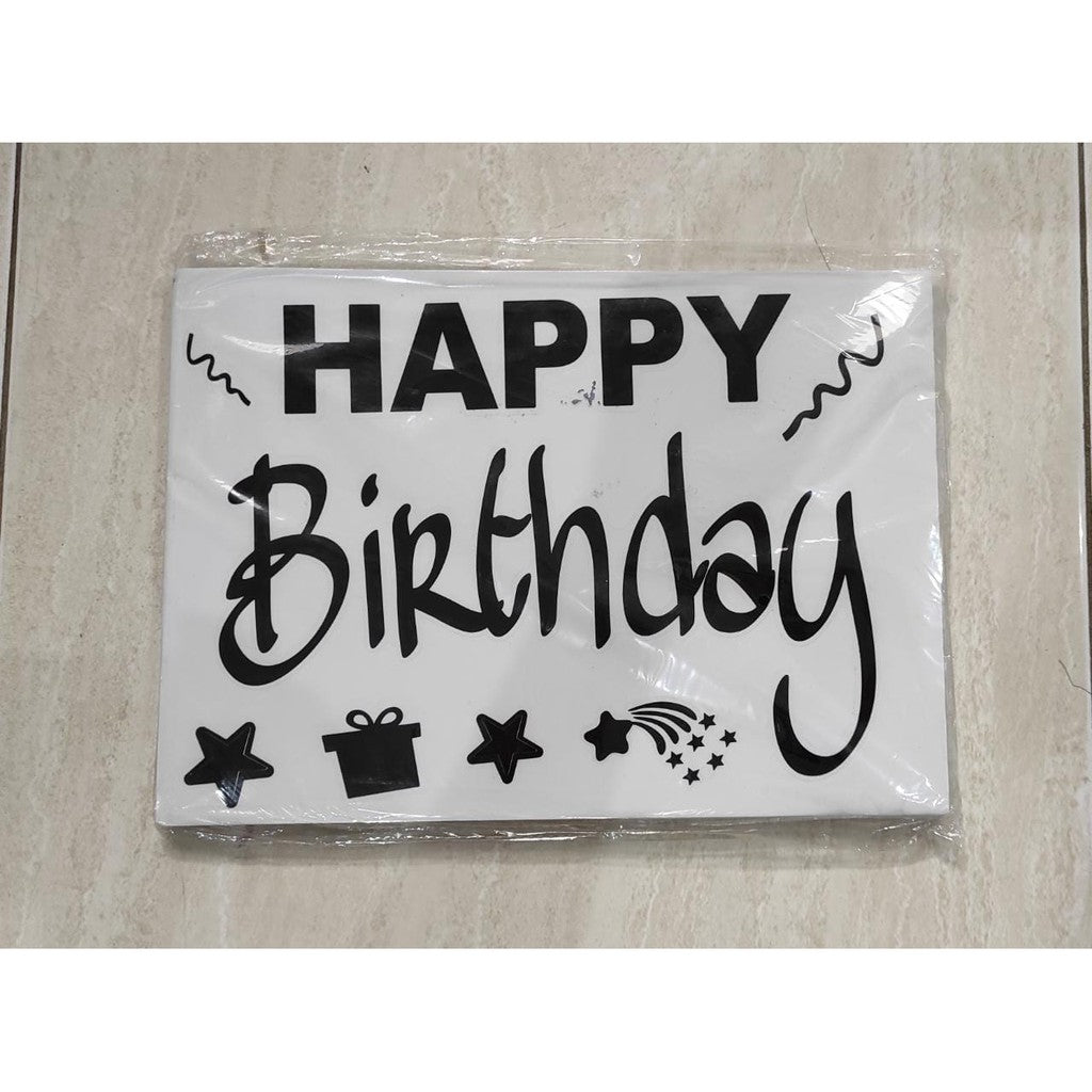 Stiker Bobo Balon PVC Ukuran 21 x 29 cm Balloon Sticker Tulisan Happy Birthday/I Love You/Graduation/Congrats