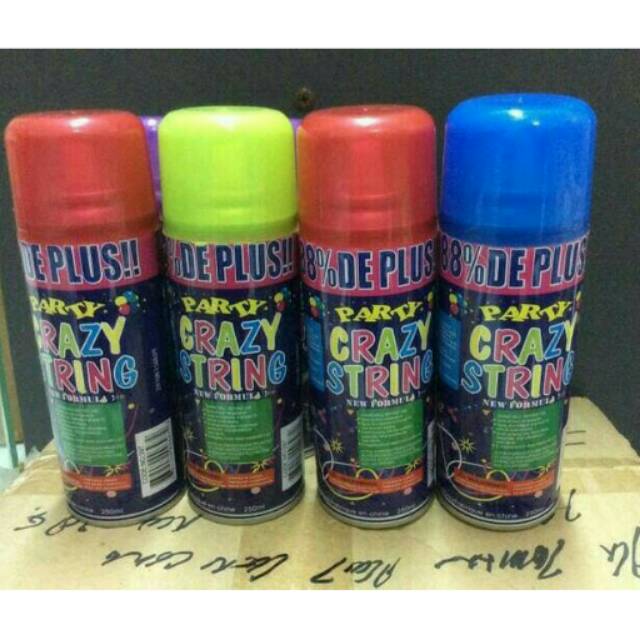 Crazy String / Party String / String Spray HANYA BISA KIRIM AREA JAWA TIMUR