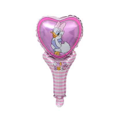 Balon Foil Pentung / Tongkat / Tenis / Handheld Hello Pepa Pig,Daisy Duck,Minnie Pink