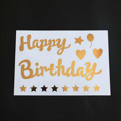 Stiker Bobo Balon PVC Ukuran 21 x 29 cm Balloon Sticker Tulisan Happy Birthday/I Love You/Graduation/Congrats