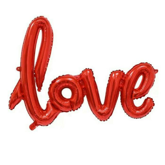 Balon Foil Love Latin / Love Letter Jumbo Size 64 x 108 cm Warna Merah