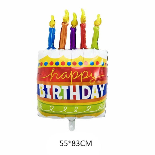 Balon Foil Cake Lilin Jumbo Size 83 cm