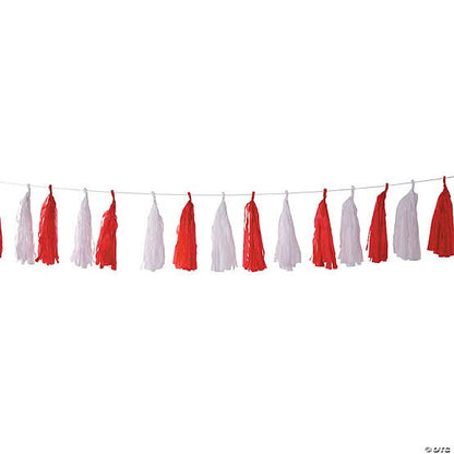 Tassel Garland Tissue DIY Set isi 20 pcs Warna Merah Putih