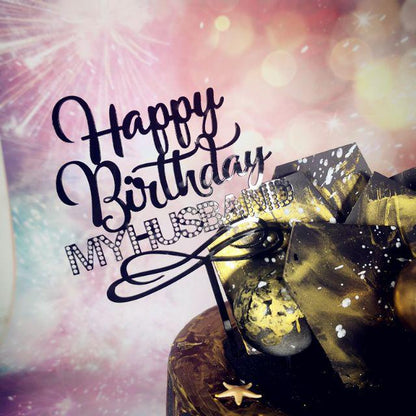 Cake Topper Acrylic HBD / Topper Kue Akrilik Happy Birthday