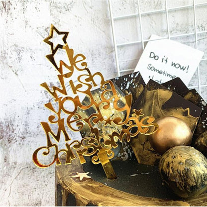 Cake Topper Acrylic / Topper Kue Akrilik Natal / Merry Christmas