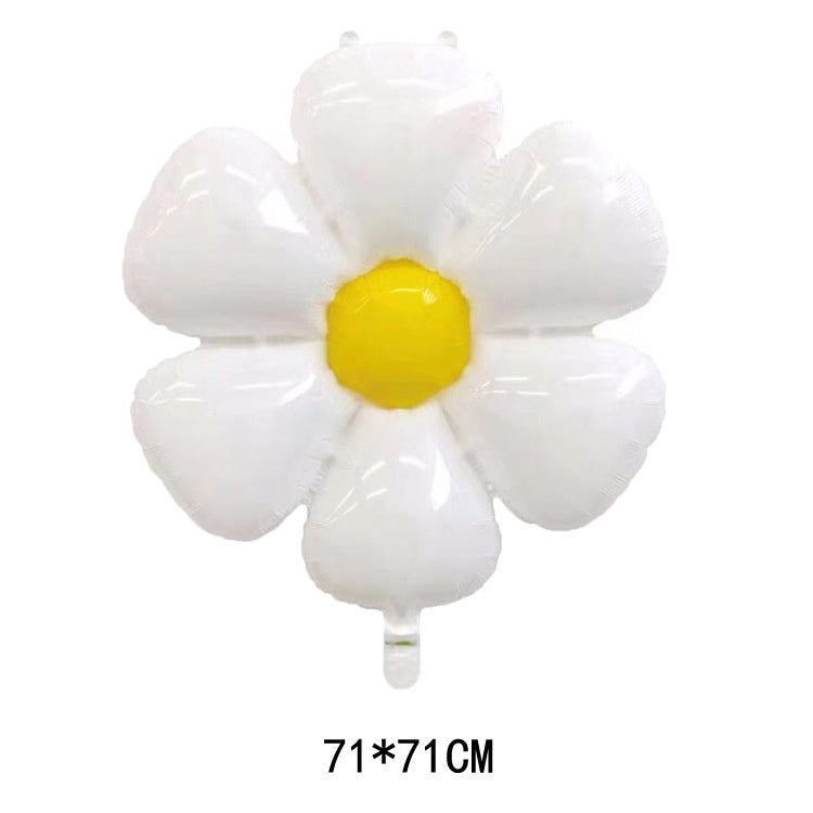 Balon Foil Daisy Flower Medium Size 71 x 71 cm