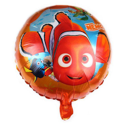 Balon Foil Bulat Finding Nemo &  Dory Size 45 cm