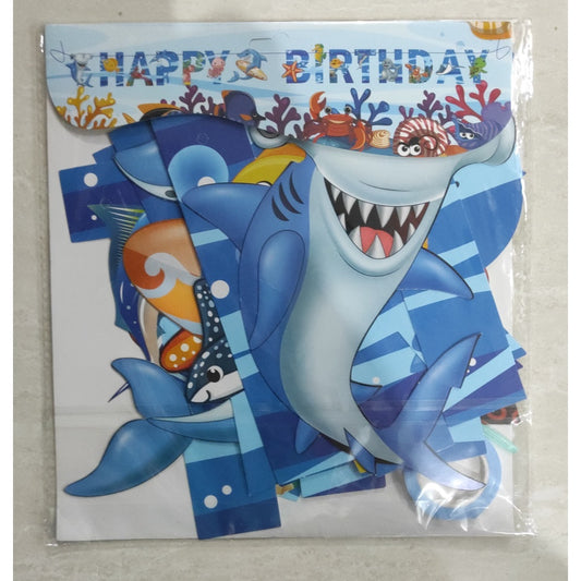 Bunting Flag / Banner Happy Birthday HBD Ocean / Underwater Theme