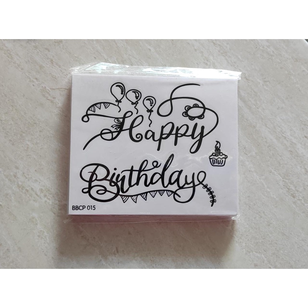 Stiker Bobo Balon PVC ukuran 12 x 12 cm / Balloon Sticker Tulisan Happy Birthday / Love You / Unicorn