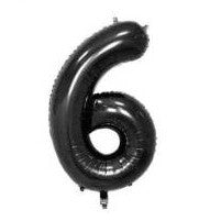 Balon Foil Angka Polos Jumbo 75 cm Warna Black / Hitam