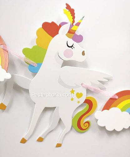 Banner Unicorn & Rainbow Clouds