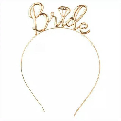 Bando / Headband Metal Tulisan Bride Aksesoris Bridal Shower / Bride To Be