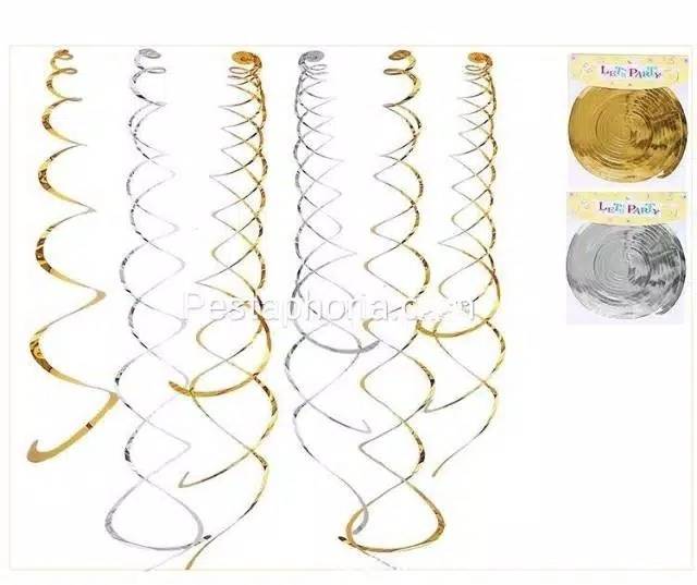 6 pcs Spiral Swirl Decoration / Dekorasi Spiral Gantung