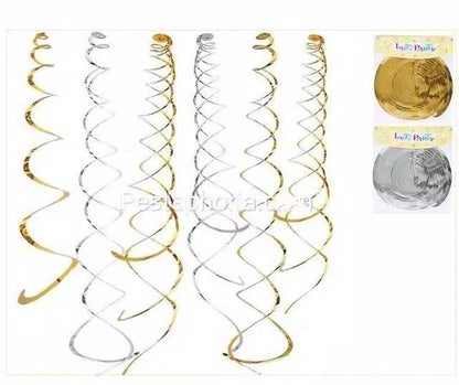 6 pcs Spiral Swirl Decoration / Dekorasi Spiral Gantung