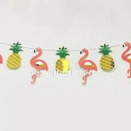 Banner Flamingo & Pineapple