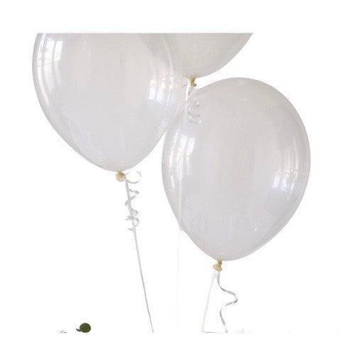 Balon Latex/Lateks Transparan/Clear/Bening 12 inch