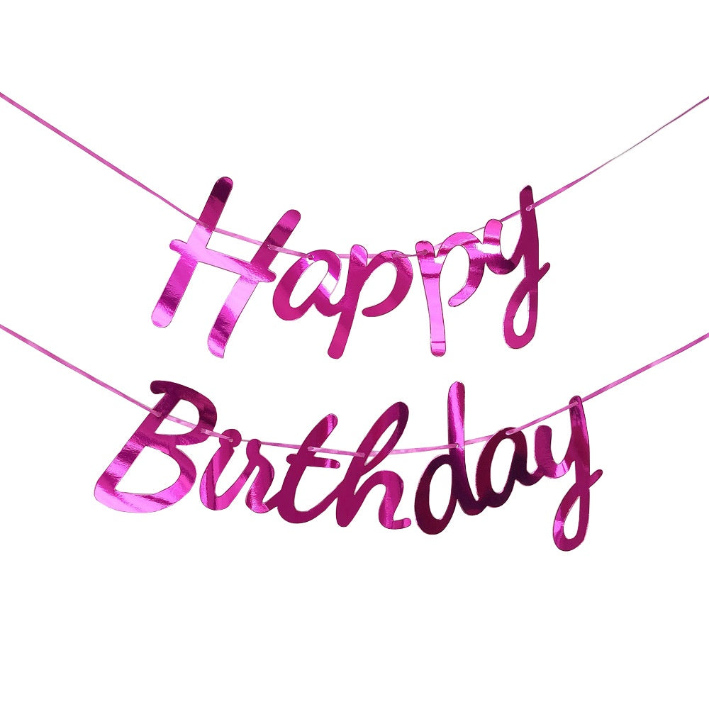 Banner HBD Happy Birthday Latin Laser Cut Sambung