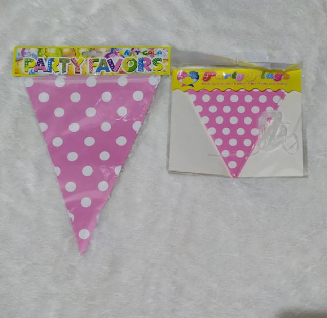 Bunting Flag / Banner Segitiga Polkadot