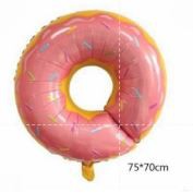 Balon Foil Donut, Ice Cream, Sprinkle Star, Stripe Round/Donat, Es Krim, Bintang Mesis, Bulat Strip