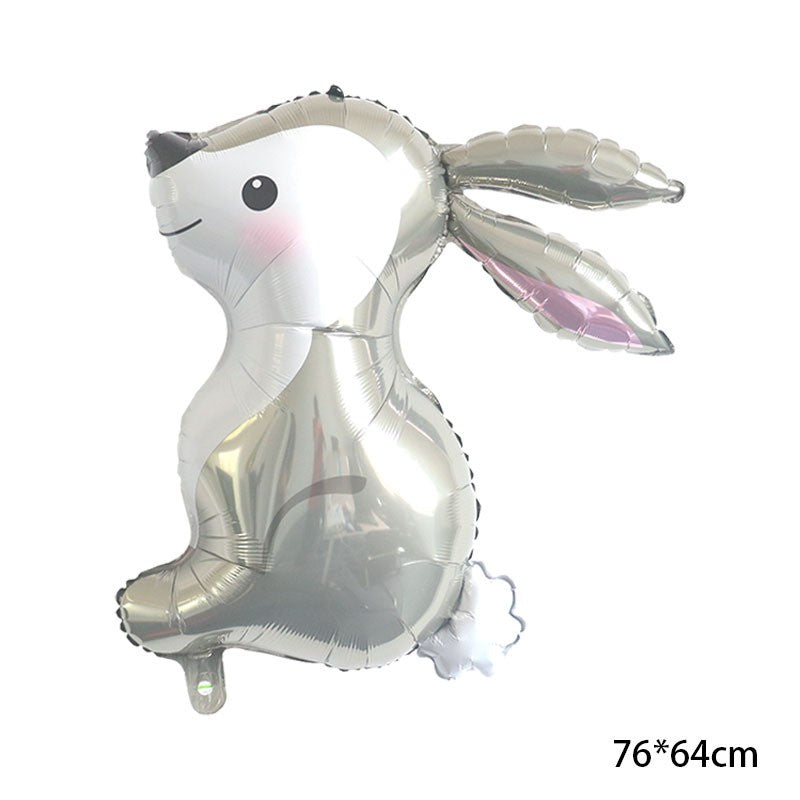 Balon Foil Hewan Kelinci /Animal Rabbit Size 76 x 64 cm