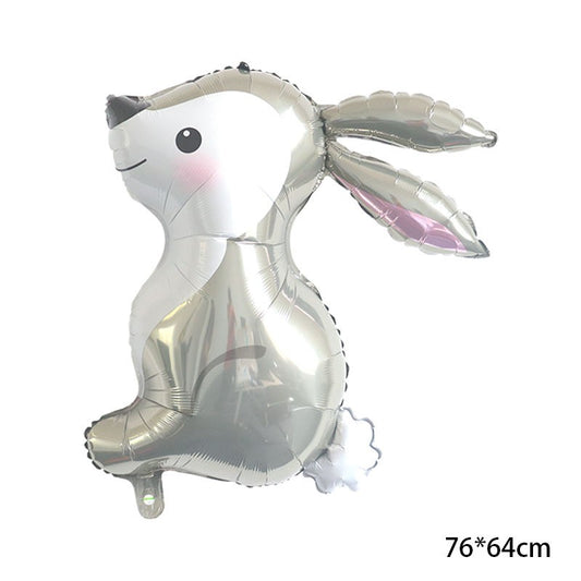 Balon Foil Hewan Kelinci /Animal Rabbit Size 76 x 64 cm