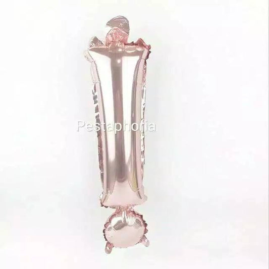 Balon Foil Tanda Seru / Exclamation Mark Size 40 cm Warna Rose Gold