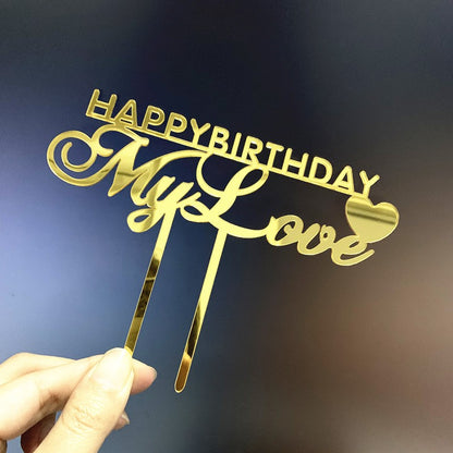 Cake Topper Acrylic / Topper Kue Akrilik Happy Valentine Day / Happy Birthday / HBD