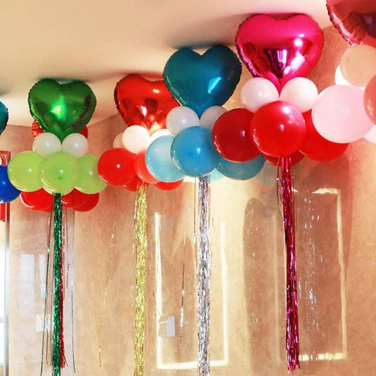 Tirai Rumbai Foil untuk Hiasan Balon Lebar 10 cm Panjang 1 meter
