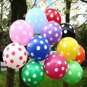 Balon Latex / Lateks Polkadot 12 inch 2,8 gram isi 100 pcs