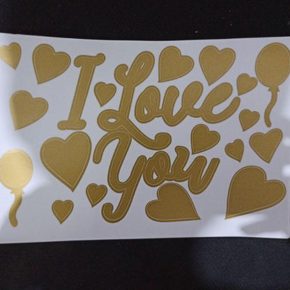 Stiker Bobo Balon PVC Ukuran 21 x 29 cm Balloon Sticker Tulisan Happy Birthday/I Love You/Graduation/Congrats