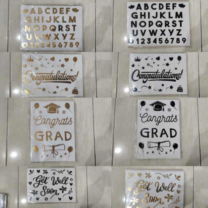 Stiker Bobo Balon PVC Ukuran 21 x 29 cm Balloon Sticker Get Well Soon/Graduation/Grad/Abjad/Congratulations
