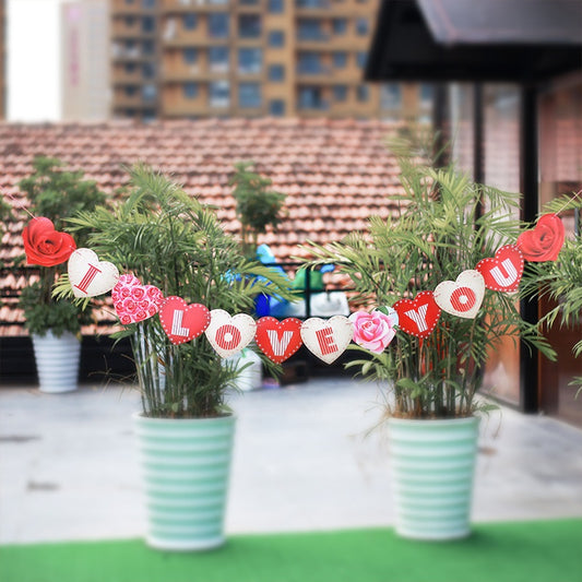 Bunting Flags / Banner I Love You