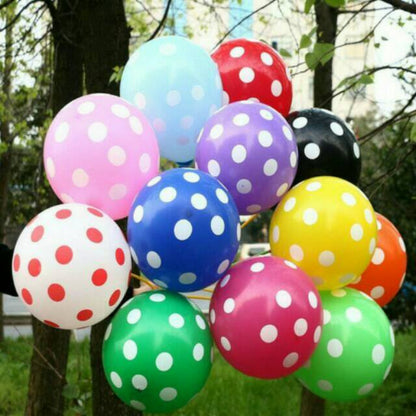 Balon Lateks/Latex Polkadot 12 inch High Quality Tebal