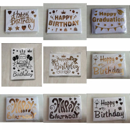 Stiker Bobo Balon PVC Ukuran 21 x 29 cm Balloon Sticker Tulisan Happy Birthday/I Love You/Graduation/Congrats