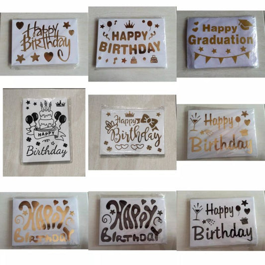 Stiker Bobo Balon PVC Ukuran 21 x 29 cm Balloon Sticker Tulisan Happy Birthday/I Love You/Graduation/Congrats