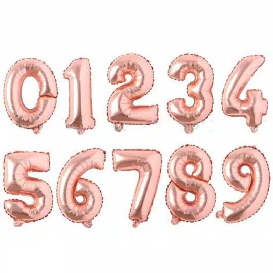 Balon Foil Angka Size 40 cm Warna Rose Gold